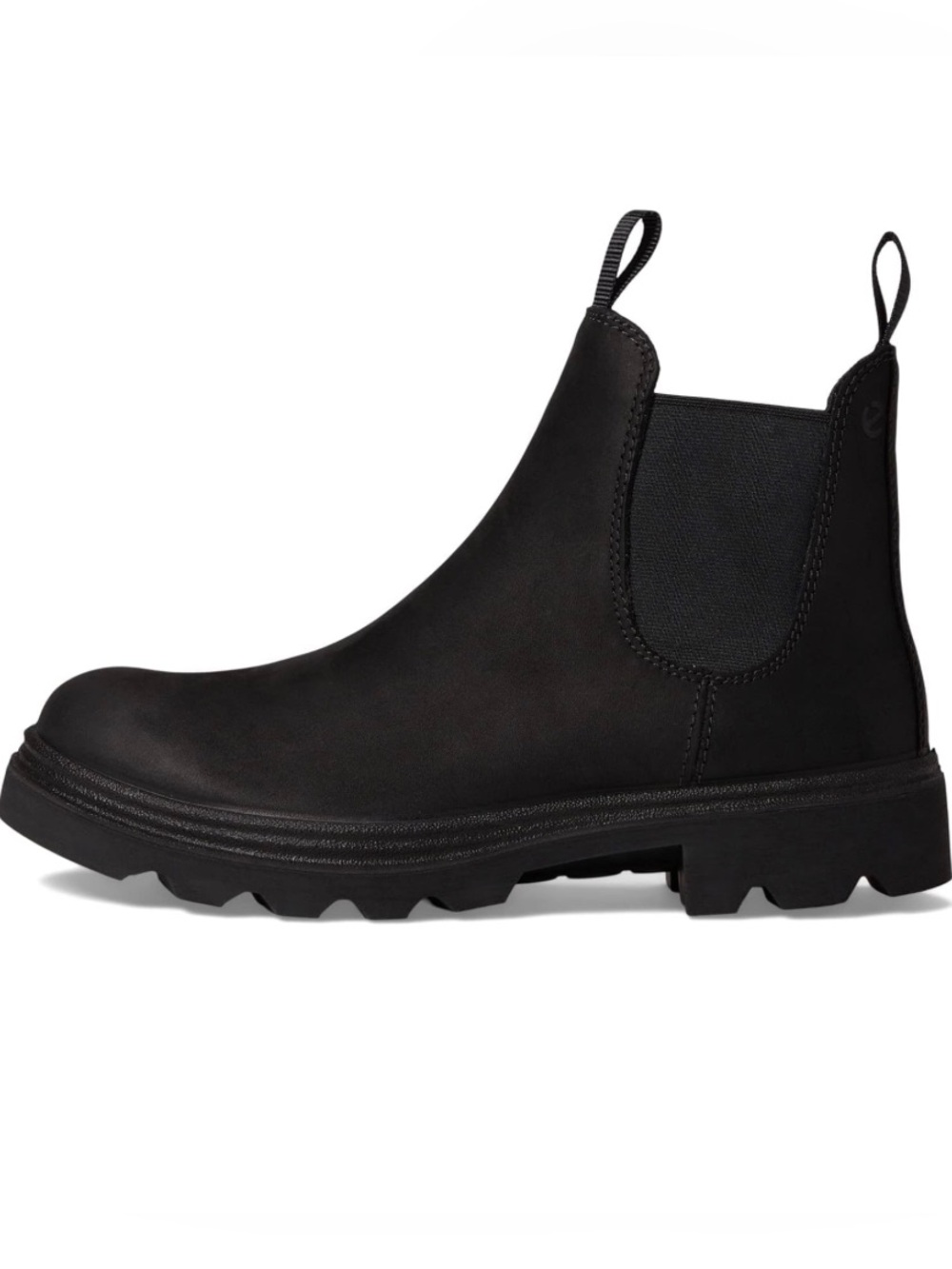 Ecco Black Leather Chelsea Ankle Boots with Pull Tabs 40 9